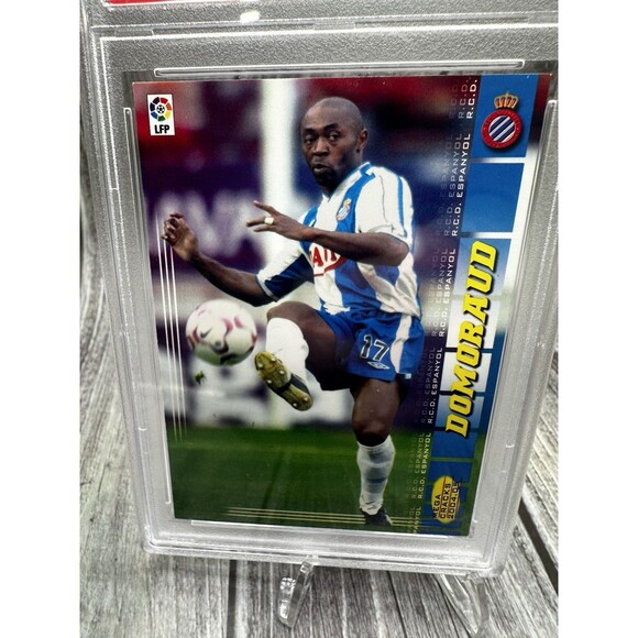 2004 PANINI SPORTS MEGA CRACKS 106  Cyril Domoraud PSA Nm 7 R. C.D, Espanyol| - Picture 2 of 10